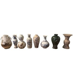 Mini Oriental Vases/ Mini decor - set of 8